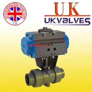 进口气动承插式塑料球阀,英国UK优科品牌